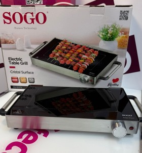 9-9-77616-1-Parrilla Electrica Sogo Cristal Surface Ss-10375 800w (sin Uso)