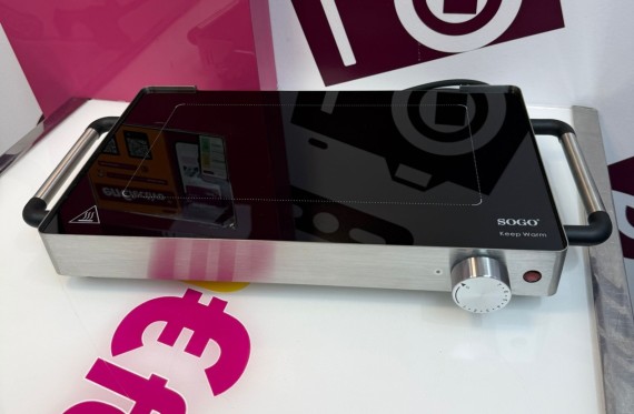 9-9-77616-2-Parrilla Electrica Sogo Cristal Surface Ss-10375 800w (sin Uso)