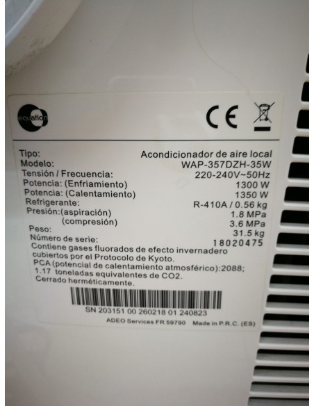 8-8-77948-4-Aire Acondicionado Equation Wap 357 Dzh 1300W 