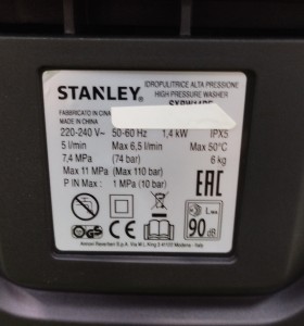 6-6-162701-1-Limpiadora Alta Presion Stanley SXPW14PE (sin Uso) 2
