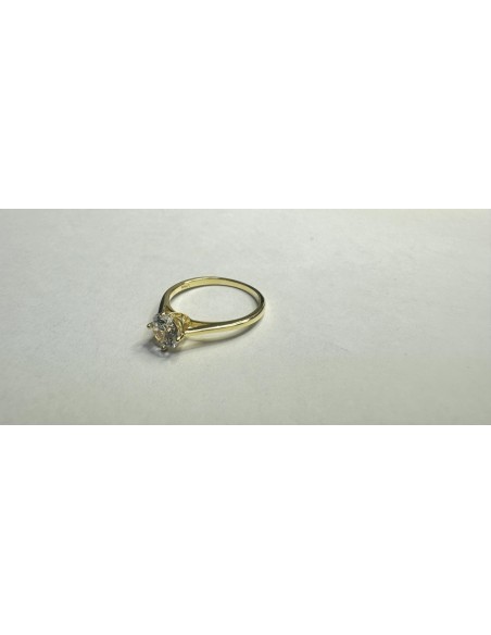 7-1-271768-3-Anillo tipo solitario de plata de ley 925 baño oro 18K