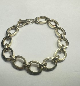 7-1-271845-1-Pulsera eslabones ovalados de plata de ley 925 , baño oro 18K 2