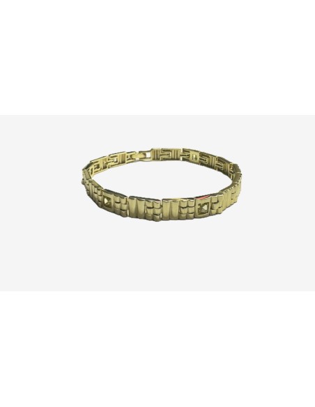 7-1-271866-1-Pulsera semirrígida con piedras de plata de ley 925 , baño oro 18K