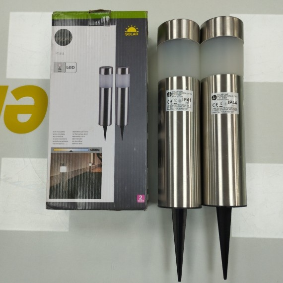 6-6-164633-1-Electricidad Pack de 2 balizas jardín solar exterior 