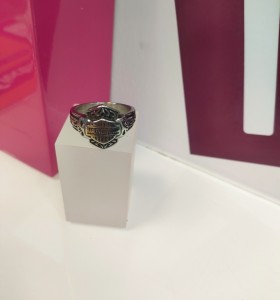 6-9-75603-1-Anillo acero plateado harley davidson T27