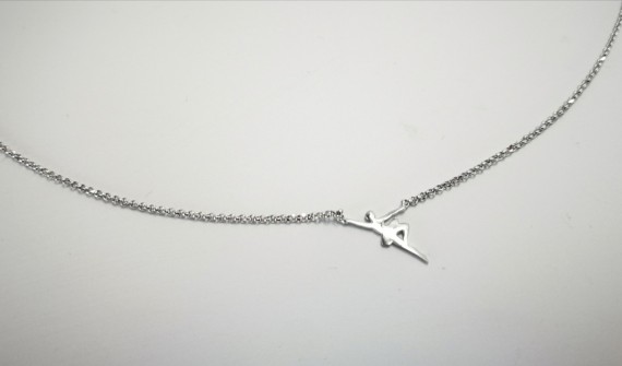 6-1-186690-2-Cadena eslabones tipo rolo Bailarina ECL9357 de Rodio 