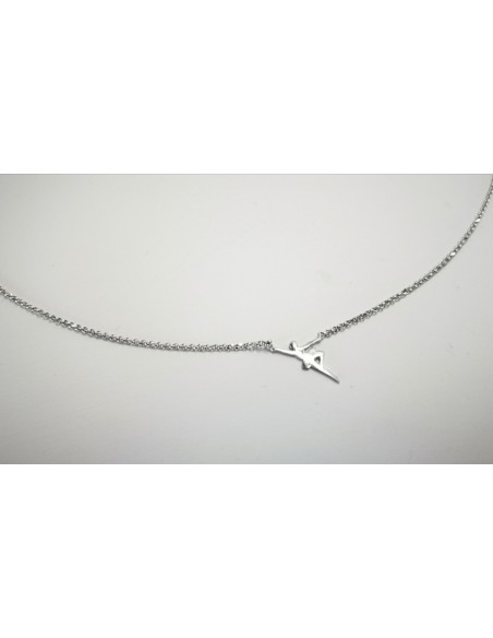 6-1-186690-2-Cadena eslabones tipo rolo Bailarina ECL9357 de Rodio 