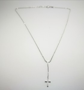 6-1-186763-1-Cadena eslabones tipo rolo y Cruces ECL7677 de Rodio 