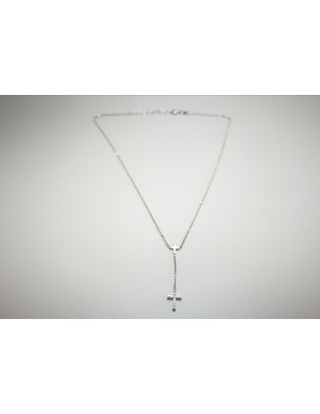 6-1-186763-1-Cadena eslabones tipo rolo y Cruces ECL7677 de Rodio 