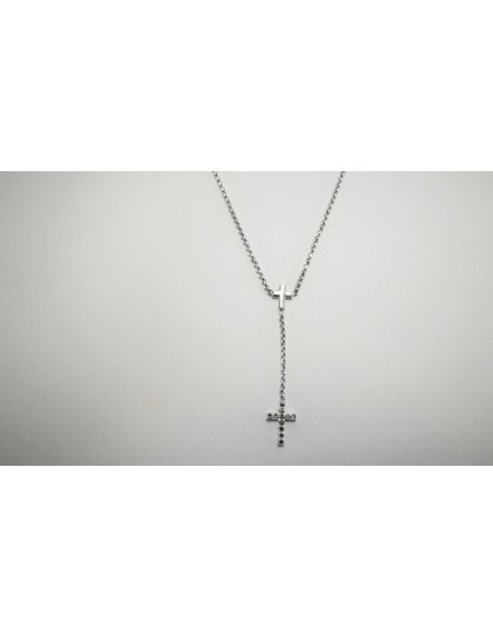 6-1-186763-2-Cadena eslabones tipo rolo y Cruces ECL7677 de Rodio 