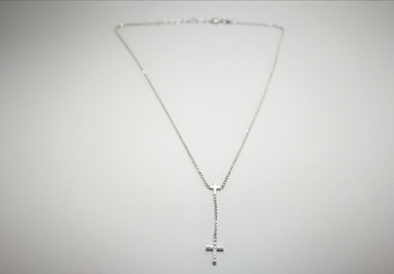 6-1-186764-1-Cadena eslabones tipo rolo y Cruces ECL7677 de Rodio 