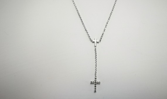 6-1-186764-2-Cadena eslabones tipo rolo y Cruces ECL7677 de Rodio 