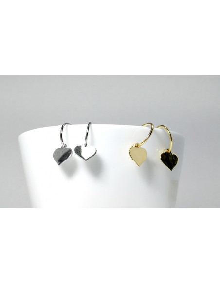 6-2-93057-2-Pendientes aro con corazón 12 mm