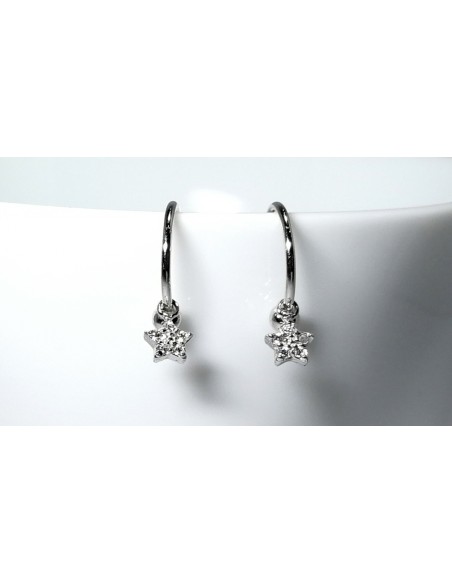 6-2-93072-1-Pendientes aro con estrella piedras 12 mm
