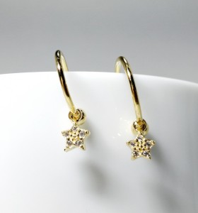 6-2-93072-1-Pendientes aro con estrella piedras 12 mm 2