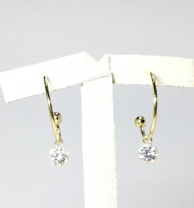 6-2-93098-1-Pendientes aro con circonita 17 mm