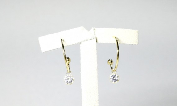 6-2-93098-1-Pendientes aro con circonita 17 mm