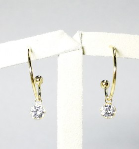 6-2-93098-1-Pendientes aro con circonita 17 mm 2