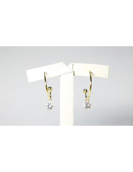 6-2-93098-2-Pendientes aro con circonita 17 mm