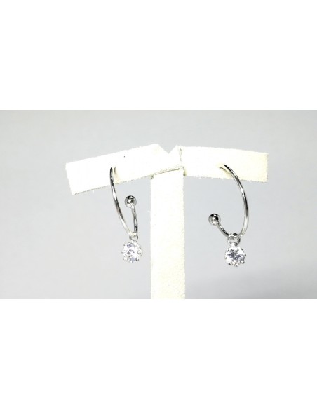 6-2-93098-3-Pendientes aro con circonita 17 mm