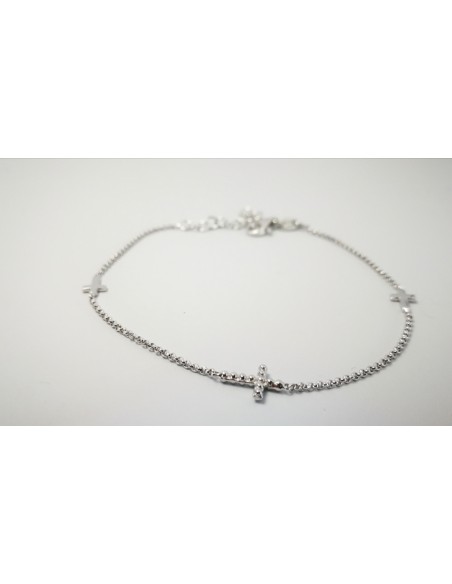 6-1-186919-1-Pulsera 3 cruces EBR19583 Rodio