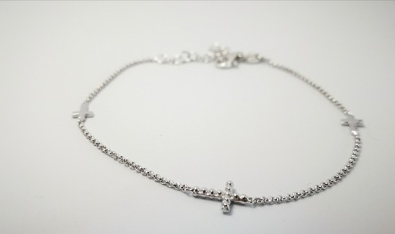6-1-186920-1-Pulsera 3 cruces EBR19583 Rodio