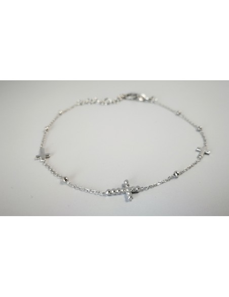 6-1-186987-1-Pulsera 3 cruces EBR19499 Rodio