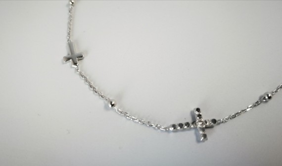 6-1-186987-2-Pulsera 3 cruces EBR19499 Rodio