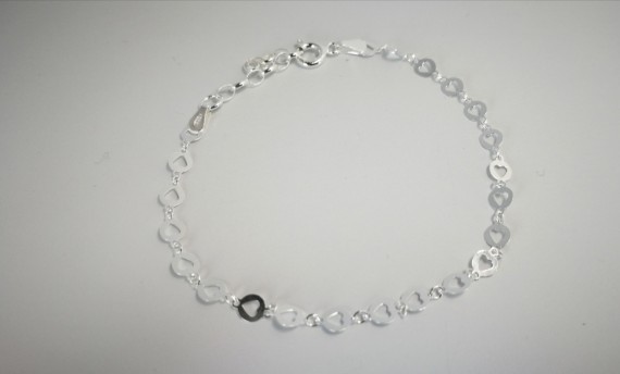 6-1-187046-2-Pulsera linea circulos corazón de plata de ley 925