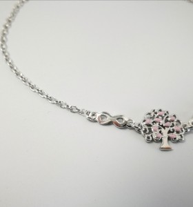 6-1-186886-1-Pulsera arbolito corazones rosa EBR17439 Rodio 2