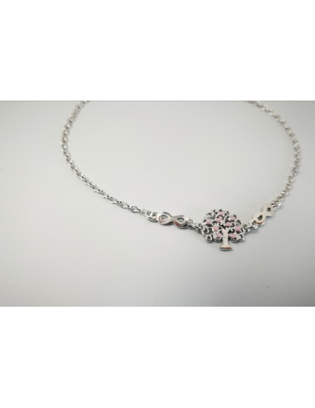 6-1-186886-2-Pulsera arbolito corazones rosa EBR17439 Rodio