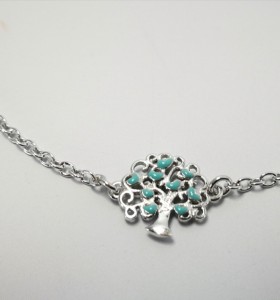 6-1-186876-1-Pulsera arbolito corazones turquesa EBR14733 Rodio 2