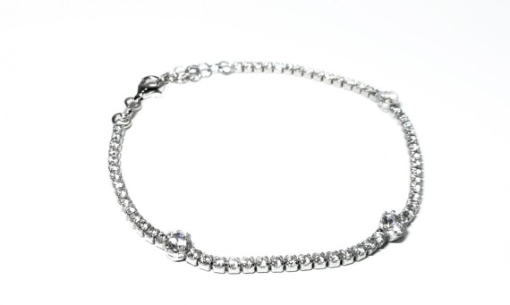 6-2-93201-4-Pulsera cordón circonitas 3 centrales