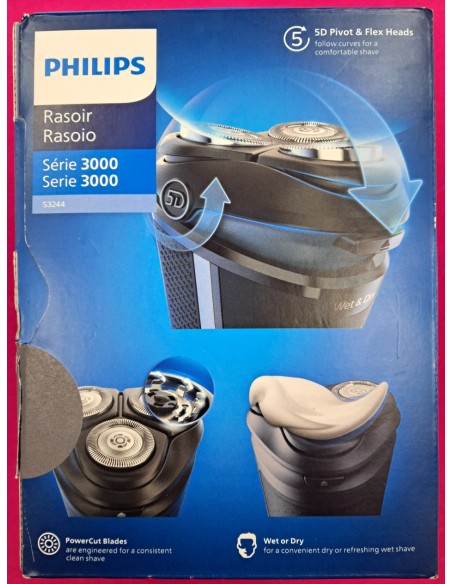 6-6-168527-3-Afeitadora Electrica Philips Shaver Serie 3000 (sin Uso)