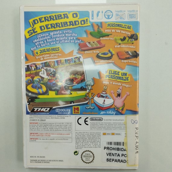 6-6-162554-2-Videojuego Wii bob esponja botes de choque 
