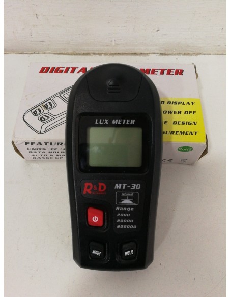 6-6-141254-1-Herramienta Especializada Medidor De Luz R D MT30 Lux 0 200,000lux, Iluminómetro Lux fc, Probador