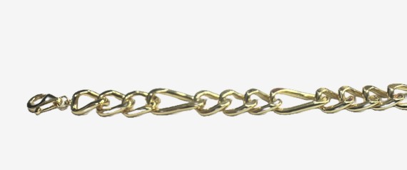 6-1-271858-1-Pulsera eslabones na de plata de ley 925 , baño oro 18K
