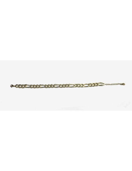 6-1-271858-2-Pulsera eslabones na de plata de ley 925 , baño oro 18K