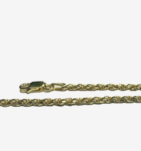 6-1-271888-1-Cadena cordón salomonico de plata de ley 925 con baño de oro 18K , L 50cm, A 1,9mm