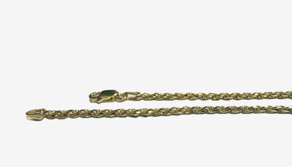 6-1-271888-1-Cadena cordón salomonico de plata de ley 925 con baño de oro 18K , L 50cm, A 1,9mm