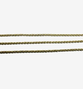 6-1-271888-1-Cadena cordón salomonico de plata de ley 925 con baño de oro 18K , L 50cm, A 1,9mm 2