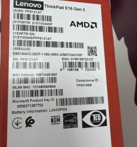 8-8-78413-1-Ordenador portátil lenovo thinkpad E16 Gen 3 rayzen 5 230w redeon 760M GRAPHICS 16gb ram 512GB SSD 2