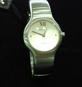 1-1-81293-1-sandoz reloj acero cristal zafiro 50m impermeable sin uso