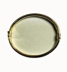 1-1-271840-1-Pulsera rígida lisa de plata de ley 925 baño oro 18K 2