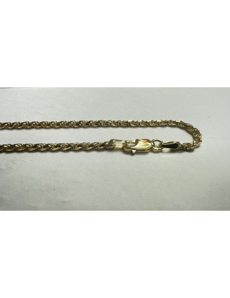 1-1-271902-1-Cadena cordón salomonico de plata de ley 925 con baño de oro 18K , L 50cm, A 2,3mm