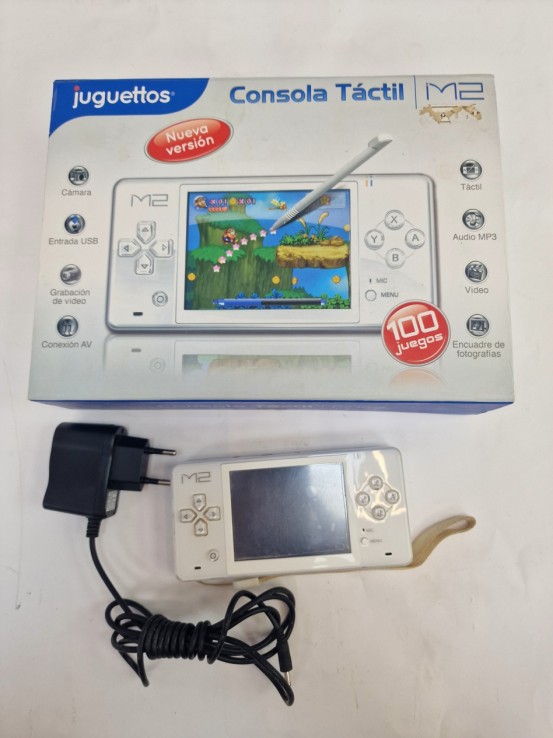 1-1-264225-1-Consola Juguetos M2 Portatil Blanca Arcade 