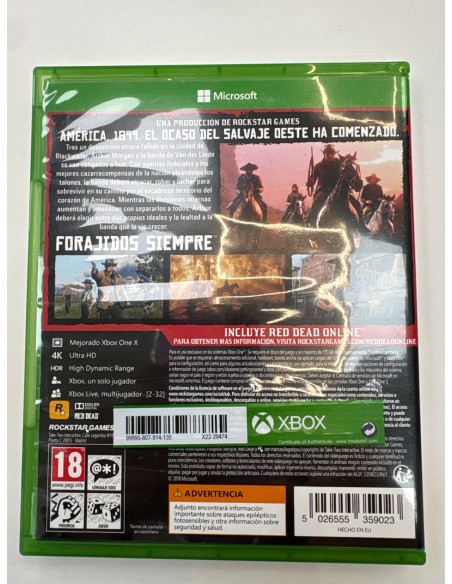1-1-269604-3-Videojuego Xbox One red dead redemption II
