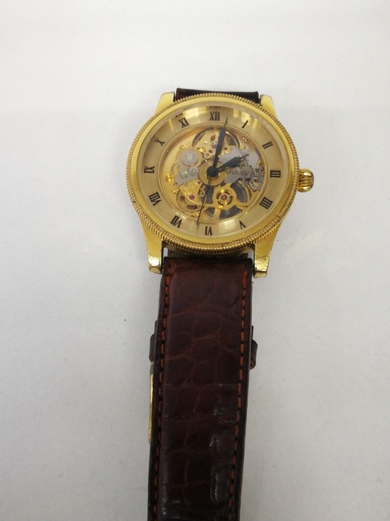 1-1-238310-1-Reloj Alta Gama Caballero Bulova Vintage Swiss Skeleton Wrist Watch 11987