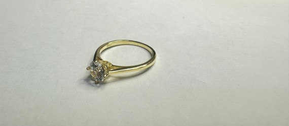 9-1-271770-2-Anillo tipo solitario de plata de ley 925 baño oro 18K