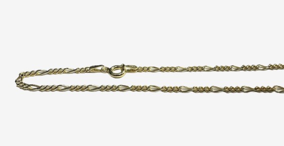9-1-271884-2-Gargantilla eslabones na de plata de ley 925con baño oro 18K , L 45cm